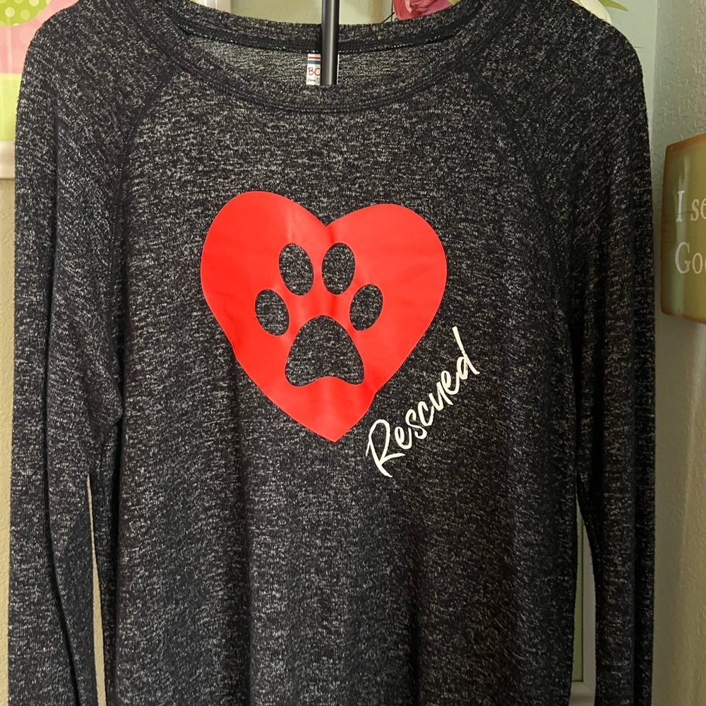 Skechers BOBS Black and Gray Knit Top “Rescued “ #047